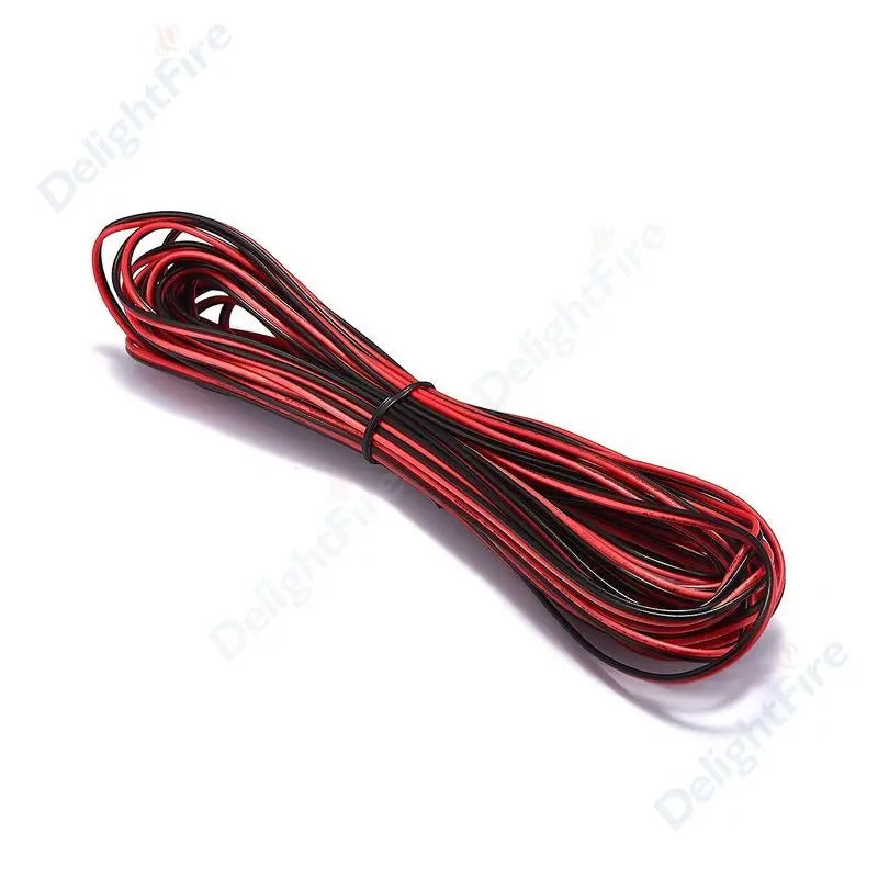 2-Pin Tinned Copper Electric Cable – 18-28AWG Low Voltage LED & Solar Wire