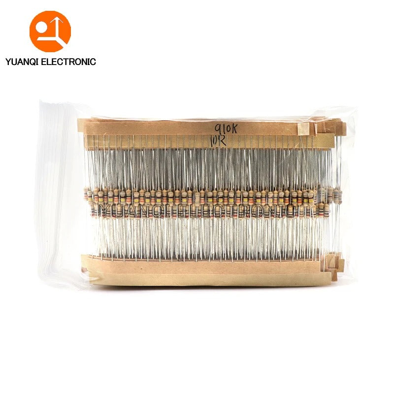 860pcs 1/4W Carbon Film Resistor Kit – 1R to 1M Ohm Assorted Set