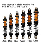 4Pcs Adjustable Metal Shock Absorber for 1/10 RC Crawler – 70mm to 120mm