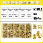Brass Heat-Set Threaded Inserts M2-M6 – 3D Printing & Molding Nut Kit