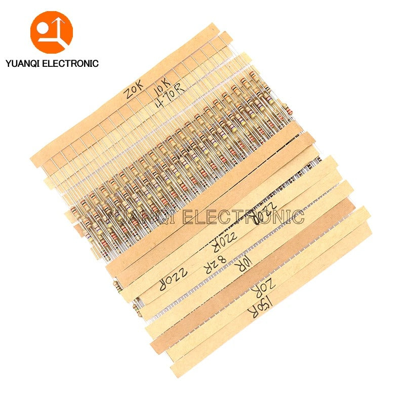 860pcs 1/4W Carbon Film Resistor Kit – 1R to 1M Ohm Assorted Set