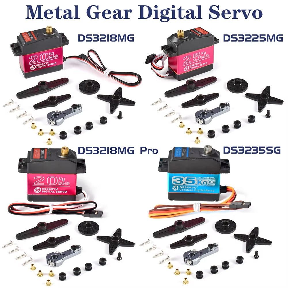 DSSERVO Waterproof Digital Servo 20KG 25KG 35KG Metal Gear for RC Cars