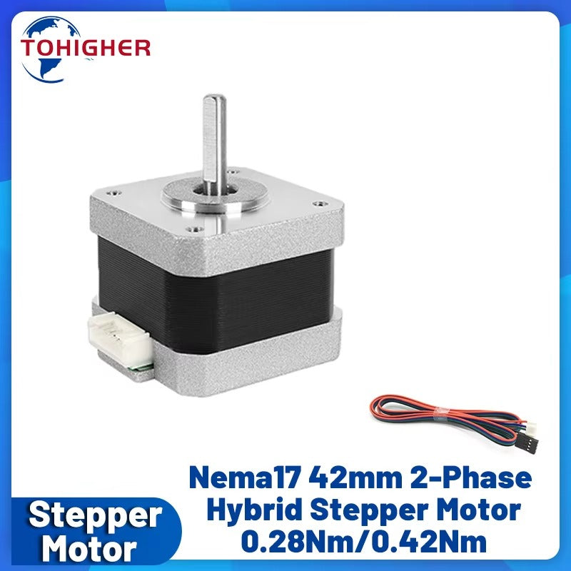 Nema 17 Stepper Motor 42mm Hybrid 4-Lead 0.42Nm for 3D Printer & CNC