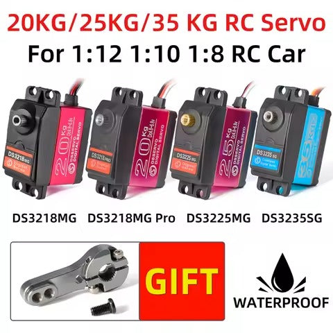 DSSERVO Waterproof Digital Servo 20KG 25KG 35KG Metal Gear for RC Cars