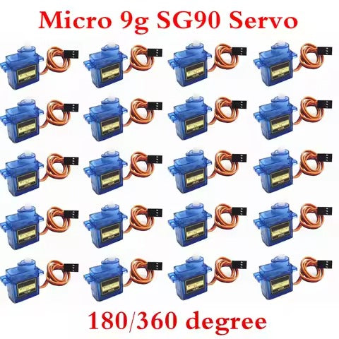 SG90 9G Micro Servo Motor 180/360 Degree for RC Airplane & Arduino
