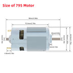 VoltPulse 795/895 DC Motor High Torque 12V/24V 12000RPM Ball Bearing